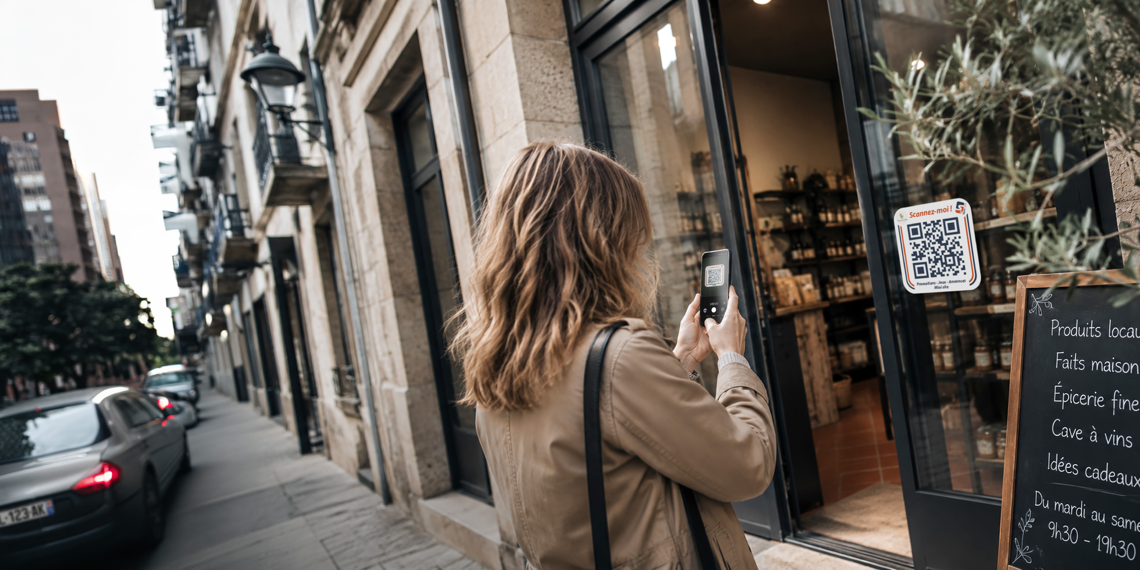 SpotCard utilisé sur un support physique pour orienter vers un mini-site interactif
